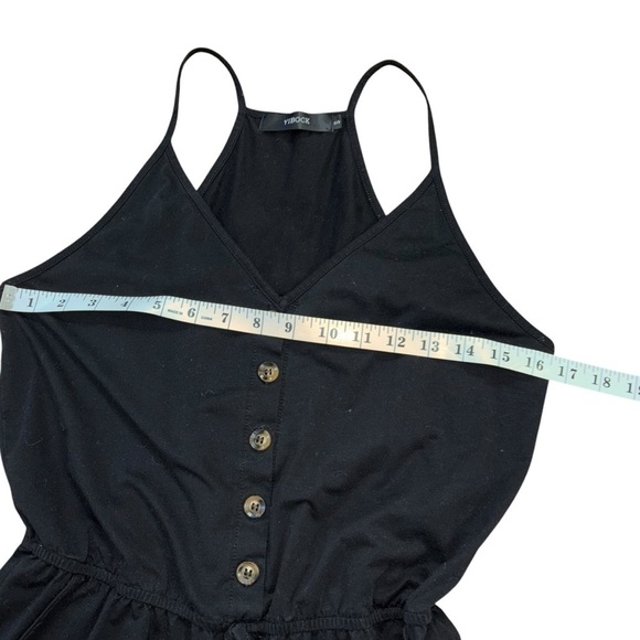 Black Button Romper Cozy Soft Comfortable Onsie Women’s S Casual Spring Travel - Picture 7 of 10